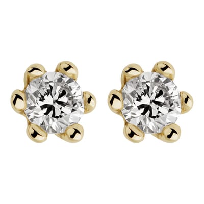 Orolino Ohrringe Gold 585 mit 2 echten Brillanten zus. 0,10ct.
