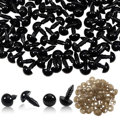 50 Stuks Veiligheidsogen voor Poppen - 10mm Plastic Ogen met Wasjes voor Creatieve Projecten en Handgemaakte Puppen