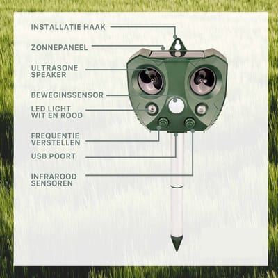 Ultrasone Dierenverjager - Kattenverjager - Marterverjager auto - Muizenverjager - Ultrasone verjager - Steenmarter - Kattenverjager voor in de tuin