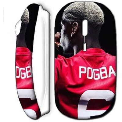 Souris Sans Fil - MANIACASE - Pogba Blanc - Clé USB WiFi incluse - Compatible Mac et PC - Technologie sans fil