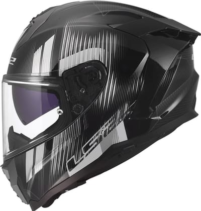 LS2 FF817 Challenger II helm Nitro glans zwart grijs XXXL