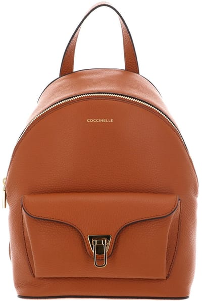 COCCINELLE Leren vrijetijdsrugzak Beat Generatio Backpack Crab Lichtbruin