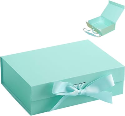 SnelShoppen - Geschenkdoos met Strik - Magnetische Geschenkdoos met Deksel - Herbruikbare Geschenkverpakking - Groen - Perfect voor Verjaardag, Kerstm