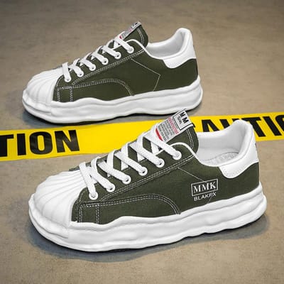 Canvas sneakers met dikke zool in dezelfde stijl voor heren en dames Lente/zomer Laag uitgesneden casual sportieve sneakers 40 black