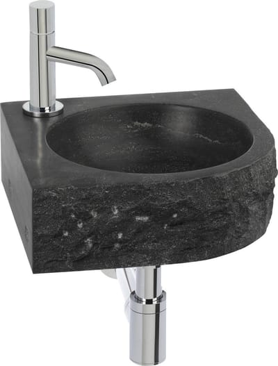 AquaVik Hoekfontein Sten Hamerslag 30 x 30 x 10 cm Hardsteen Gezoet