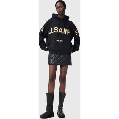 AllSaints Talon Biggy Hoody Black/gold Taglia: M | Felpe con cappuccio Outlet | Donna | Nero