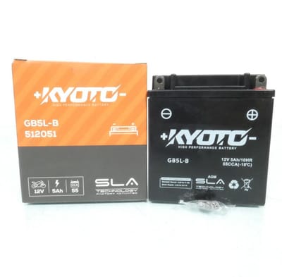 Batterie SLA Kyoto pour Moto Yamaha 125 TZR 1987 à 1992 YB5L-B / 12V 5Ah Neuf