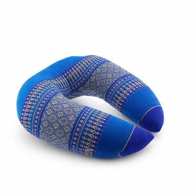 Nekkussen blauw – hard & stevig kapok – Ergonomische ondersteuning voor nek en schouders