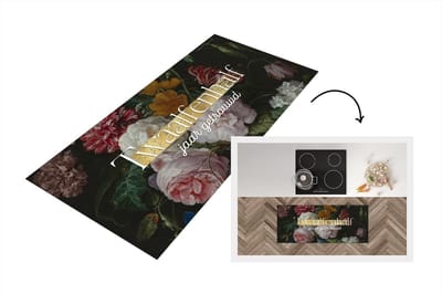 Keukenloper - Loper keuken - Twaalfenhalf jaar getrouwd - Spreuken - Quotes - Jubileum - Liefde - 120x50 cm - Keukenloper vinyl