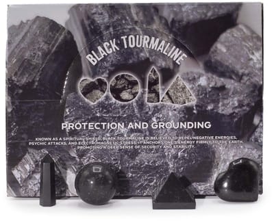 Four Gemstone Shapes - Black Tourmaline
