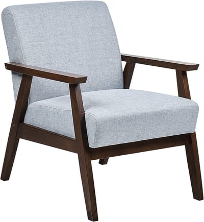 ASNES - Fauteuil - Grijs - Polyester