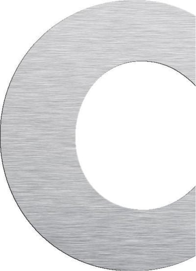 Huisnummer 9 cm - Letter a - RVS mat geborsteld