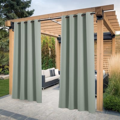 Dailygoods- Verduisteringsgordijn Waterdicht - Verduisteringsdoek - Verduisteringsgordijn met Ringen - 2 Panelen - 132B x 243H cm - Geschikt voor Balkon/Tuin/Terras - Balkongordijn