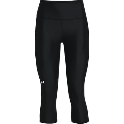 Under Armour Tech Hi Capri-BLK Dames Sportbroek - Zwart - Wit