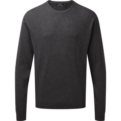 Premier Volwassenen Unisex Cotton Rich Crew Neck Sweater (Houtskool)