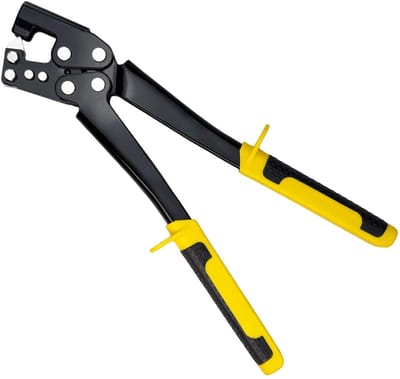 NTHProducts - Crimping Pliers - Handgereedschap - Ergonomische handgreep - Geel en zwart - Voor staal en gipsplaten - Voor binnen en werkplaatsen
