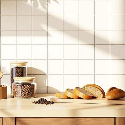 Zelfklevende Tegelstickers 15 x 15 cm - 48 Stuks PVC Wandtegels Wit, Waterdicht voor Keuken en Badkamer, Ideaal voor Muurdecoratie en Tegelrenovatie