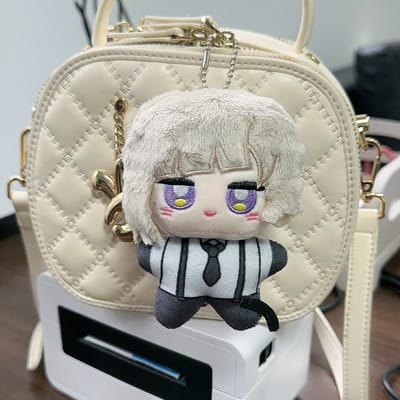 Porte-clés Peluche Anime Bungou Stray Dogs 10CM Dazai Osamu Nakahara Chuuya Jouets Doux Remplis Cadeau Parfait pour Anniversaire