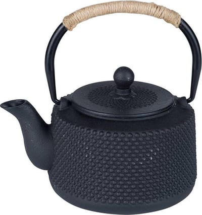 COSY & TRENDY TAKACHIKO THEEPOT ZWART 0,8L D13XH18CM TOUW ROND HENDEL