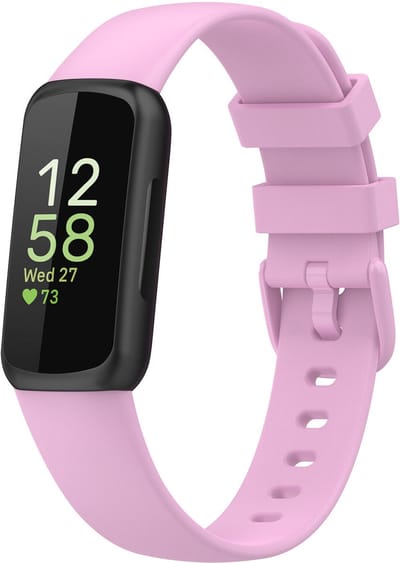Siliconen Smartwatch bandje - Geschikt voor Fitbit Inspire 3 siliconen bandje - lila - Strap-it Horlogeband / Polsband / Armband - Maat: Maat S