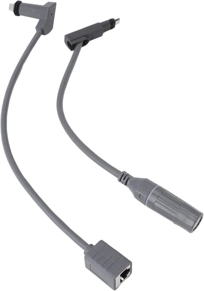 Verlengkabel - Netwerkkabel adapter - Internet uitbreiden - Hoge snelheid 1200Mbps - 34.7 cm - Zwart