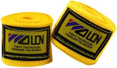 Scoby - Muay Thai Bandage Straps - Hand en Pols Bescherming - Boksen en Sparren - 2,5M - Geel