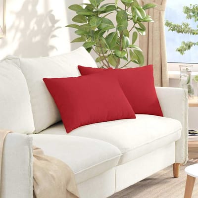 vidaXL - Zitkussens - 2 - st - Stof - Rood - 60 - x - 40 - cm