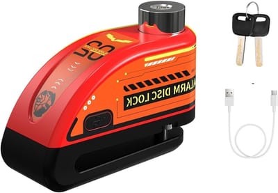 Remschijfslot Motorfiets - Schijfrem slot Alarm - Diefstal Beveiligen - 130dB Alarm - 7mm Pen - Set V