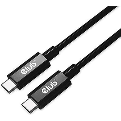 Club 3D USB4 Gen3x2 Type-C bidirectionele kabel 8K60Hz, Data 40Gbps, PD 240W (48V/5A) EPR M/M 2m / 6,56ft