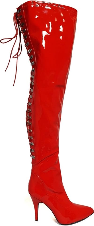 Soisbelle  Kunstleren strakke Laklaarzen 89526 Rood Maat 36
