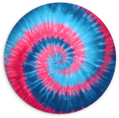 WallCircle® Wandcirkel 120x120 cm - Muurcirkel Spiraal - Roze - Draaiend - Muurdecoratie woonkamer - Wanddecoratie slaapkamer - Kamer decoratie accessoires - Ronde schilderijen XXL