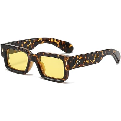 Hoge Kwaliteit Kleine Vierkante Retro Klinknagel Dames Zonnebril Reizen Luxe Heren Zonnebril UV400 Luxe Ontwerp Casual Zonnebril as picture