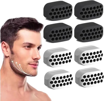 8 Stuks Kaakspier Trainers voor Effectieve Kaaklijn Training en Versteviging voor Mannen en Vrouwen