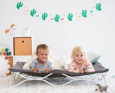 Draagbaar Tweepersoons Kinderbed met Hoeslaken Voor Peuters en Kleuters