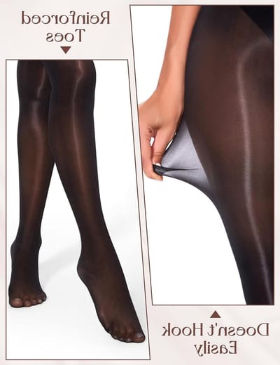 Hoogwaardige Dames Hoge Taille Naadloze Shiny Sexy Panty Kousen voor Comfort en Stijl - 2 Paar