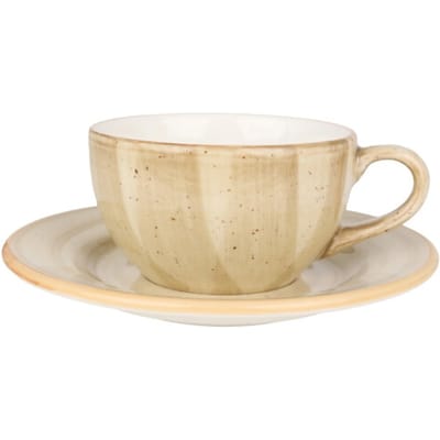 Bonna Aura Terrain - Koffie kopjes & schotel - 250 cc - Porselein - set van 6