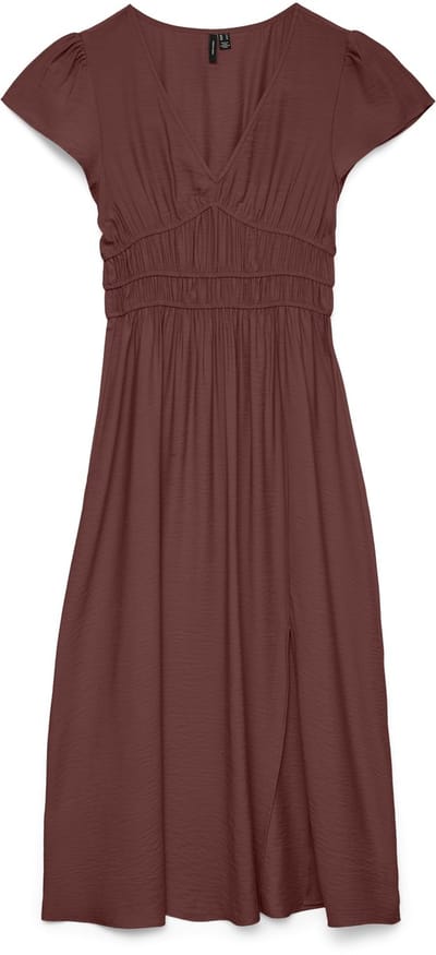 VERO MODA - VMNELLIE V-NECK SS 7/8 DRESS WVN GA - Dames - Maxi jurken