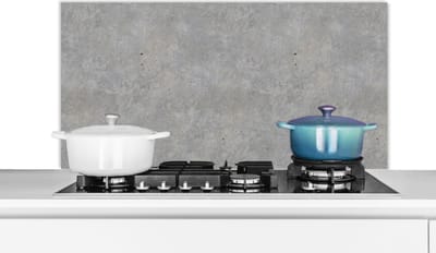 Spatscherm keuken 100x50 cm - Kookplaat achterwand Beton - Patronen - Industrieel - Muurbeschermer - Spatwand fornuis - Hoogwaardig aluminium