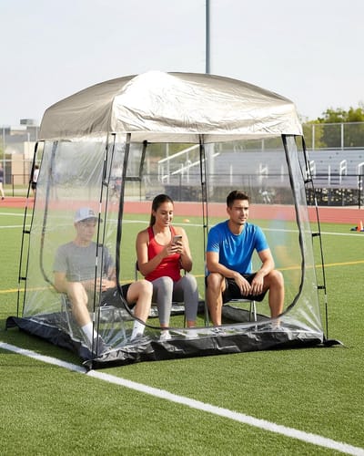 Tent voor 2-3 Personen, Transparant en Waterdicht, Ideaal voor Kamperen, Sportevenementen en Vissen, Inclusief Draagtas en Winterbestendig Ontwerp