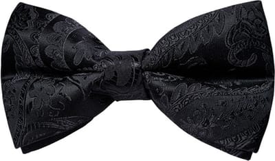 Fako Fashion® - Vlinderstrik - Vlinderdas - Strik - Deluxe - 12cm - Barok Zwart