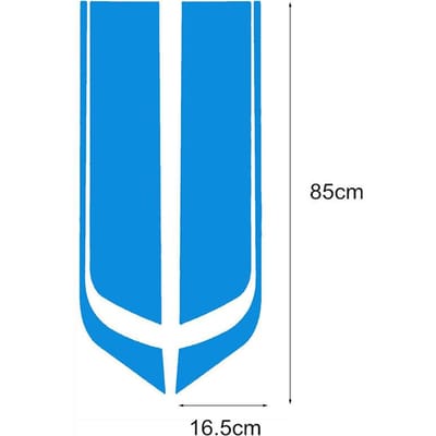Autocollant de Voiture Housse de Machine Autocollant Décoratif Bande Décalcomanie Convient à Toutes les Voitures SUV Véhicule Tout-terrain Autocollants Universels 10*12cm bleu