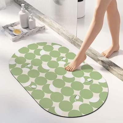 Tapis de sol de salle de bain absorbant l'eau de style nordique Tapis de pied de salle de bain en boue de diatomée douce antidérapante pour toilettes Tapis de pied pour salle de bain Tapis de pied sec 40 * 60Cm