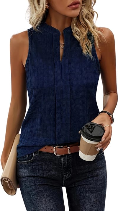 Livano Topje Dames - Kleding - Shirt - Blouse - Kort - Volwassen - Marineblauw - Maat S