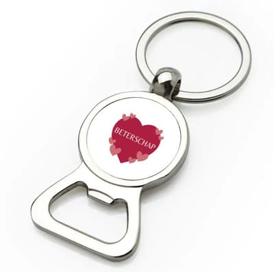 Akyol - beterschap hartje en kleine hartjes flesopener - Beterschap - iemand die ziek is of iets gebroken heeft - ziek - koorts - snel beter worden - cadeau - beterschap cadeau - kado - gift - geschenk - 9 bij 3 cm