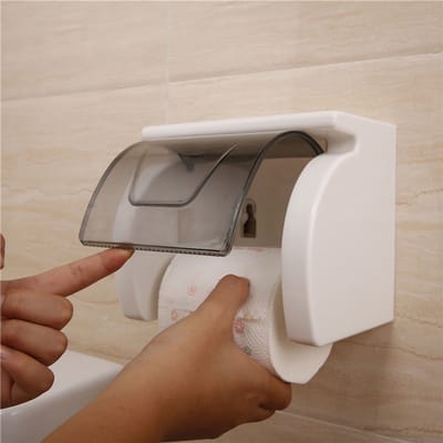 Toiletrolhouder met Telefoonhouder - Toiletrolhouder zonder boren - Hangend - Wand - Toiletpapier houder - Wc papier