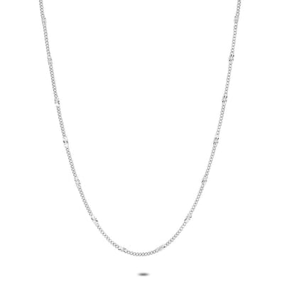 Twice As Nice Halsketting in edelstaal, gourmet ketting 40cm+5cm