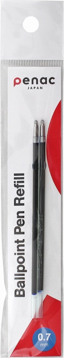 Penac Navulling - Blauw - 2 stuks - 0.7mm - Geschikt voor RB-085 - Sleek Touch - RBR - CCH-3 - Pépé