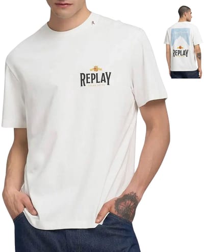 Replay Archival Print Shirt Heren - Maat XXL