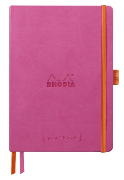 Rhodia Goalbook – A5 – 120 Bladen – Dotted – Ivoorkleurig Papier 90 g/m² – Elastieksluiting - Fuchsia