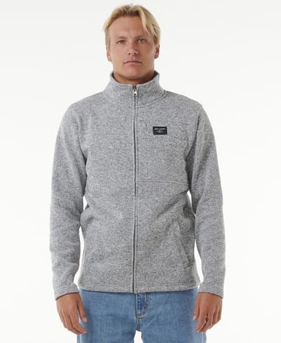 Crescent Zip Thru - Grey Marle